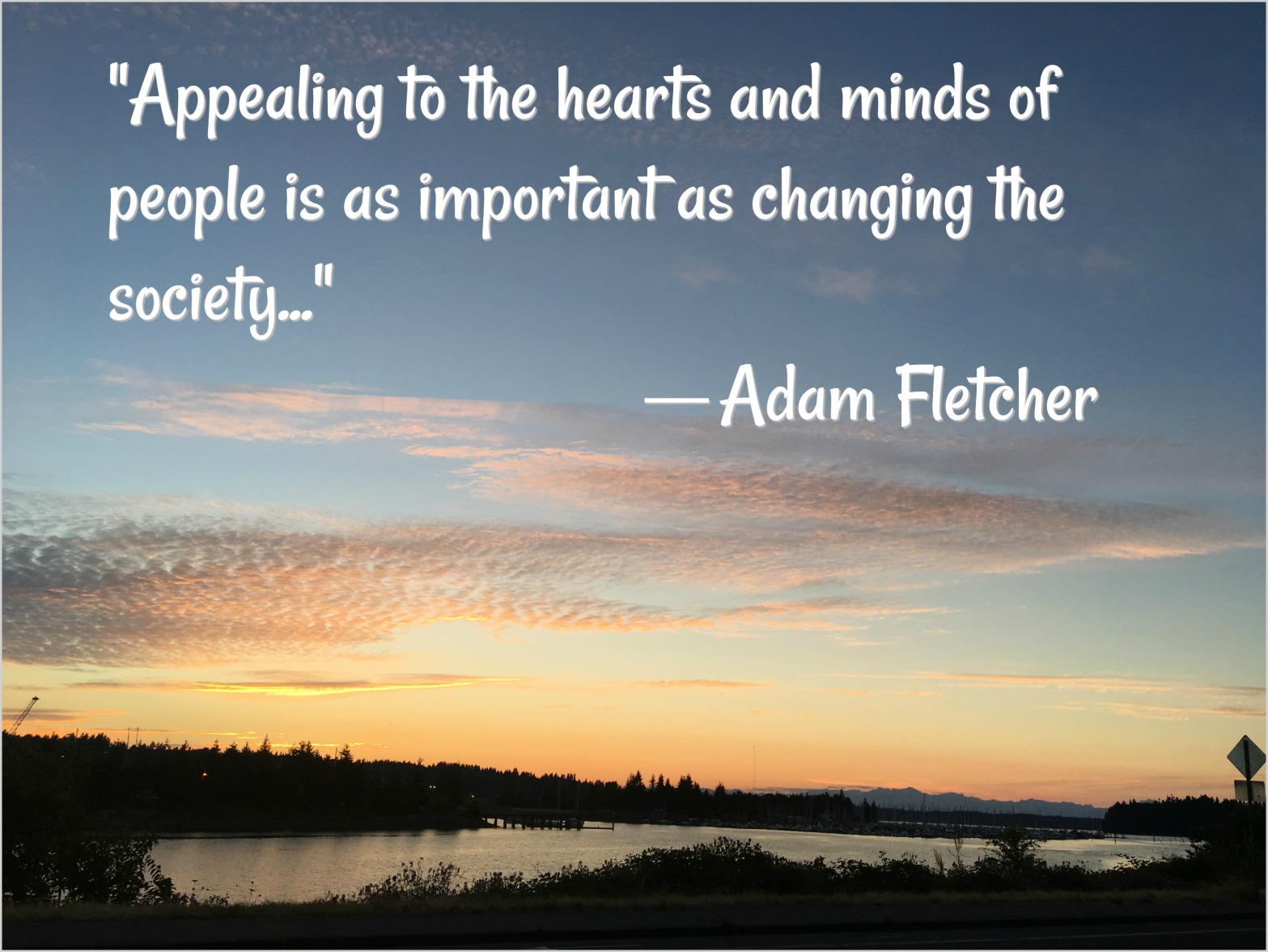 Hearts and minds quote Adam Fletcher